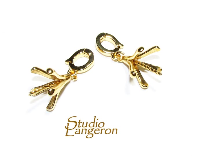 14K Yellow Gold Filled Large Bails Connectors For Jewelry, Pearl Component Mounting, Jewelry making, Gold filled bead caps - 1 piece