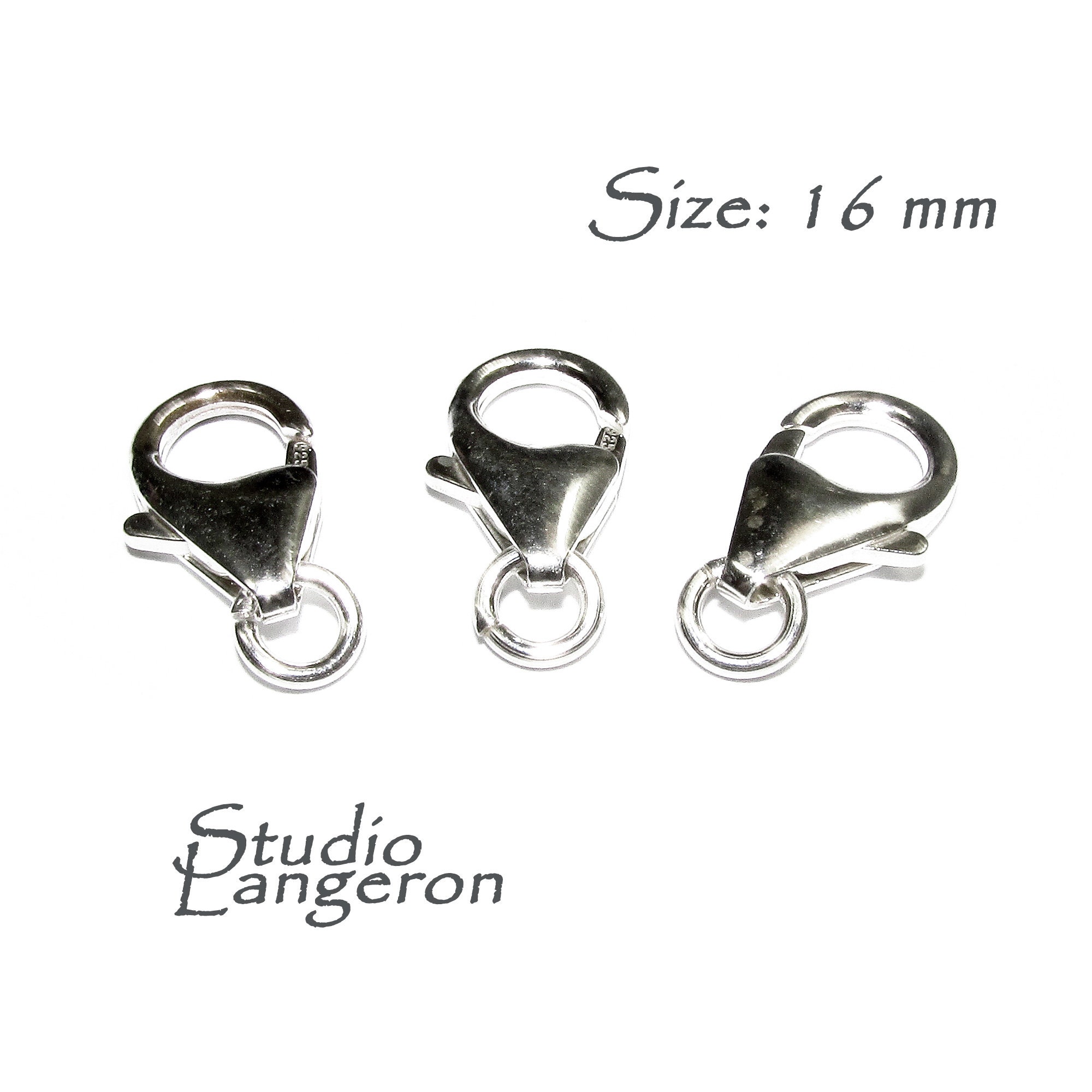 Wholesale 10x17mm Teardrop Lobster Clasps Sterling Silver .925