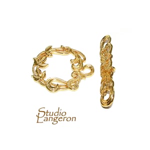14K Yellow Gold filled decorative Toggle Clasp size 27x25mm, Gold Filled Toggle clasp, Jewelry making, Gold Filled, Clasp toggle - 1 piece