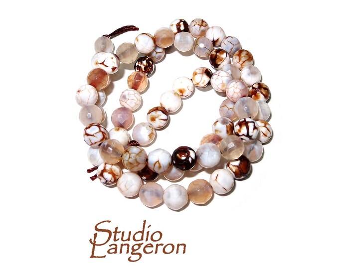 SALE!  Natural Agate Gemstone Round Beads 6mm 1 strand 39cm (15 inch) long, Natural Agate , Jewelry making - 1 strand