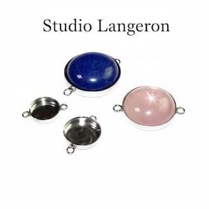 925 Sterling Silber Runde Cabochons mit zwei geschlossenen Schleifen Größen 6 - 30 mm, Bezel Cup, Schmuckherstellung, Fassung, Silber Bezel Cup - 1 Stück