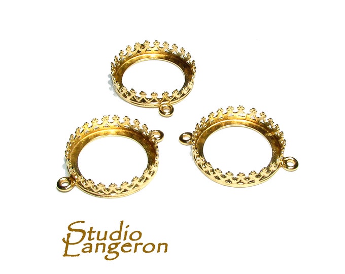 16 mm size 14K Yellow gold filled Round Bezel Cup, Bezel cup, Setting, Gold Filled bezel cup, Jewelry making, Gold Filled - 1 piece