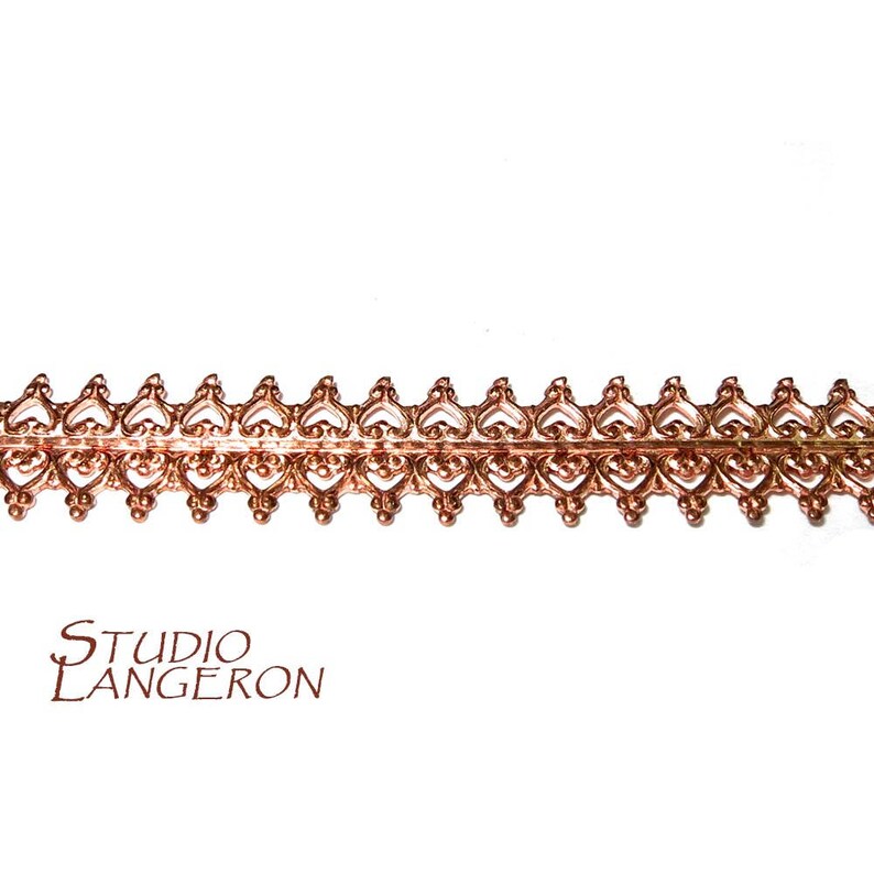 Copper wire Gallery wire 4 inch Natural Copper Bezel wire 10 cm Findings Natural Copper Gallery pattern Wire Gallery ribbon