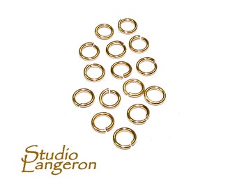 10 pcs 14K Gold Filled Open Jump Rings 20 GA (0.8 mm) Diameter 2.0, 2.5, 3.0, 3.5, 4.0, 4.5, 5.0mm, Gold Filled jump rings, Jewelry making
