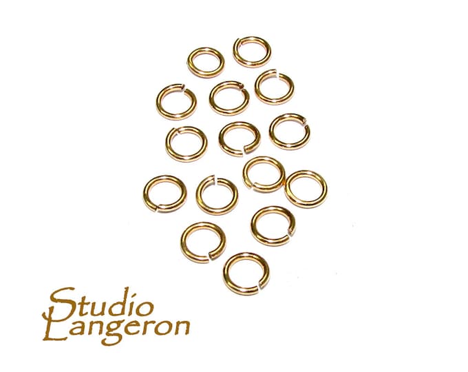 10 pcs 14K Gold Filled Open Jump Rings 20 GA (0.8 mm) Diameter 2.0, 2.5, 3.0, 3.5, 4.0, 4.5, 5.0mm, Gold Filled jump rings, Jewelry making