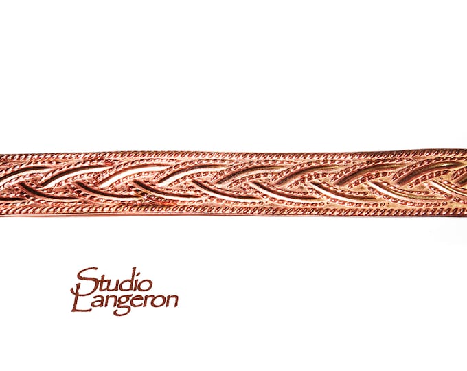 Natural Copper Bezel wire, Gallery wire, Gallery ribbon, Gallery pattern, Natural Copper, Jewelry making, Copper wire - 4 inch (10 cm)
