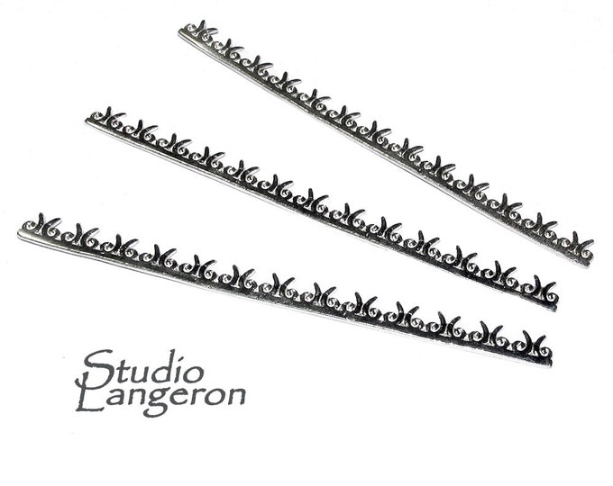 999 Fine silver Casted Bezel wire size 6.5x0.44 cm (2.8 inch), Gallery wire, Jewelry making, Setting, Gallery pattern, Silver wire - 1 piece