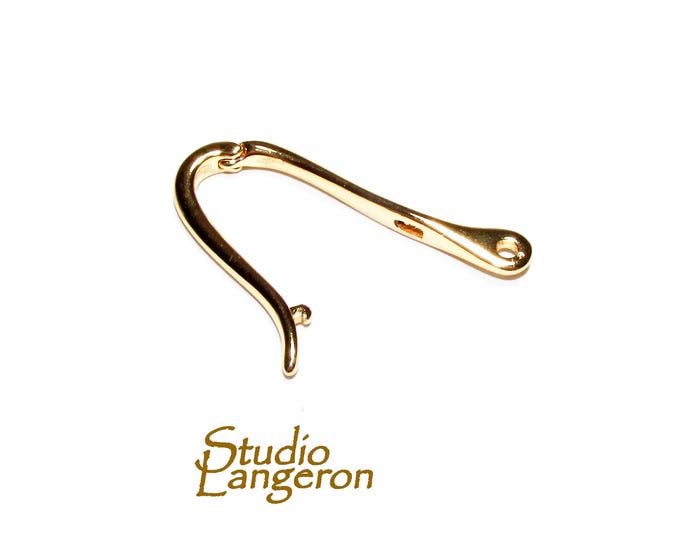 14K Yellow Gold Filled Hook and Eye Clasp - Jewelry Making Supply