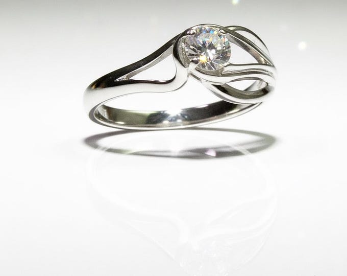 White topaz ring 925 sterling silver size 7, Handmade ring, single copy, sterling silver, White topaz ring, silver ring, Gift ring