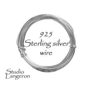 925er Sterlingsilberdraht Dicke 30-10 GA, Schmuckherstellung, Sterlingsilberdraht, Silberzubehör, Drahtwickelarbeit – 1 Meter