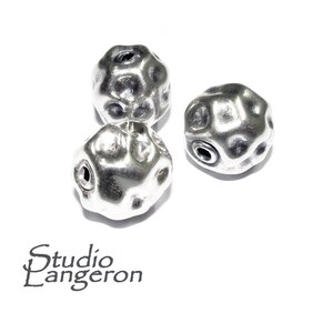 925 plata de ley hecho a mano cuentas BB53, hecho a mano, cuentas de plata, joyería, cuentas hechas a mano, cuentas decorativas, cuentas originales - 1 pieza