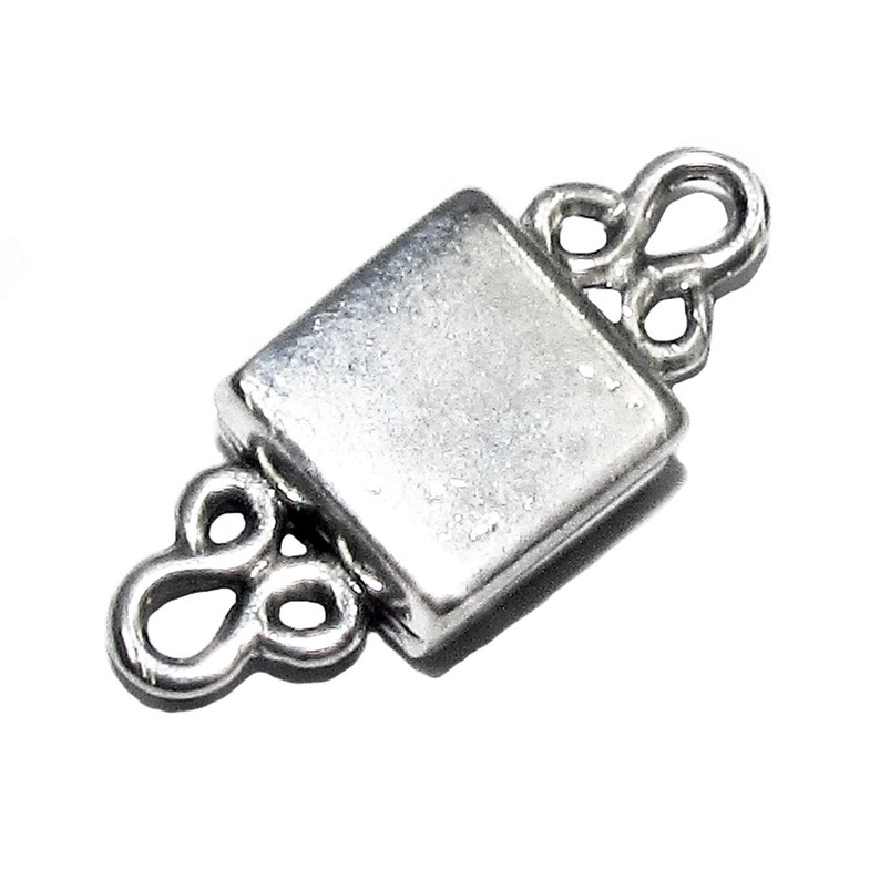 925 Sterling Silver Square Button Clasps Etsy