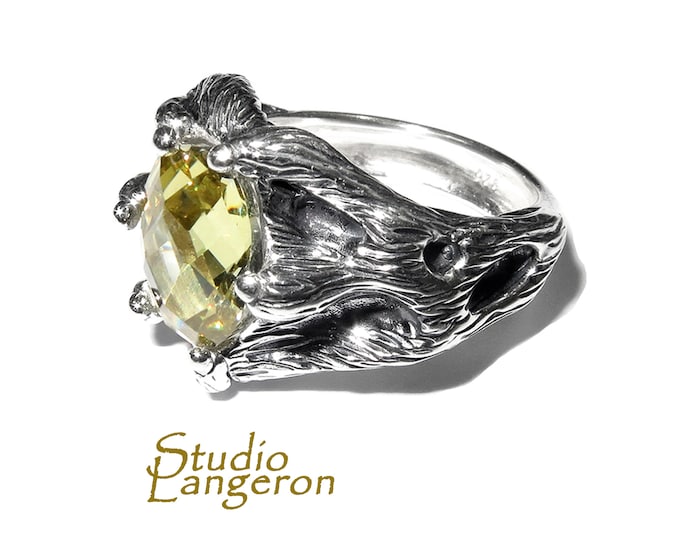 Citrine ring 925 sterling silver, size 5, Handmade ring, single copy, 925 sterling silver, Natural Citrine, silver ring, gemstone, Citrine