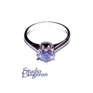 Anillo de amatista lavanda 925 plata de ley tamaño 8 1/2, Anillo hecho a mano, anillo de plata, amatista lavanda, Piedra preciosa natural