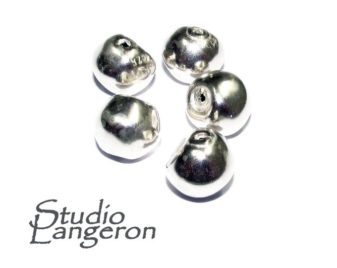 925 sterling silver handmade beads BB40, handmade, silver beads, Jewelry making, handmade beads, decorative beads, Original beads - 1 piece