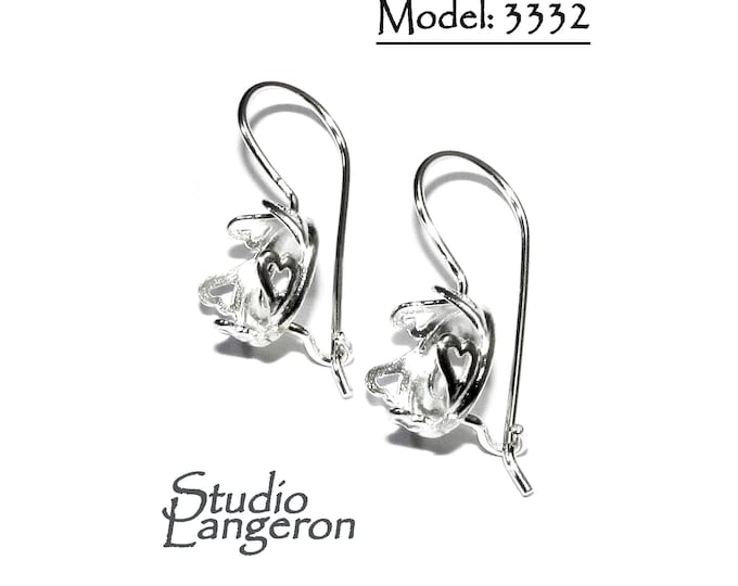 8 mm size 925 sterling silver blank earrings with bezel cup, earring, bezel cup, base earrings, Setting, Jewelry making - 1 pair (2 piece)