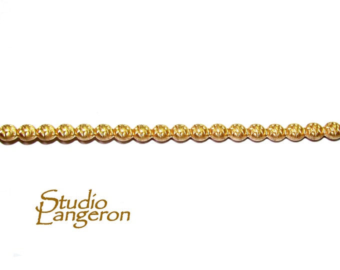 14K Yellow Gold filled Gallery wire, Jewelry making, Gallery ribbon, Gallery pattern, Gold Filled Wire, Gold Filled Setting - 4 inch (10 cm)