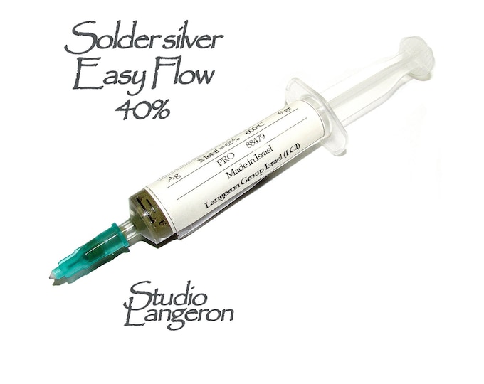 Silver Solder Paste 9 g Extra Easy Syringe silver 40%, Melting Point 600, solder silver syringe, solder, Jewelry making - 1 piece