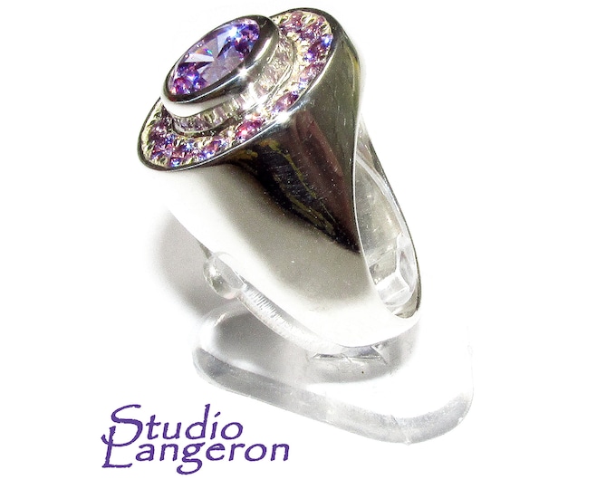 Statement Amethysts ring 925 sterling silver size 8, Handmade ring, single copy, sterling silver, Amethysts, silver ring, Amethyst ring