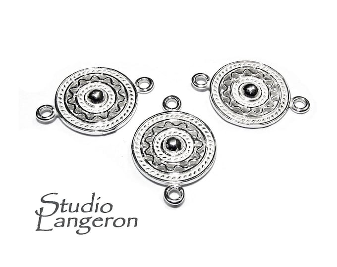 925 Sterling silver connector 1.5x1.5 cm, silver connector 8193, Link connector, Connector, Connector findings, Jewelry making - 1 piece