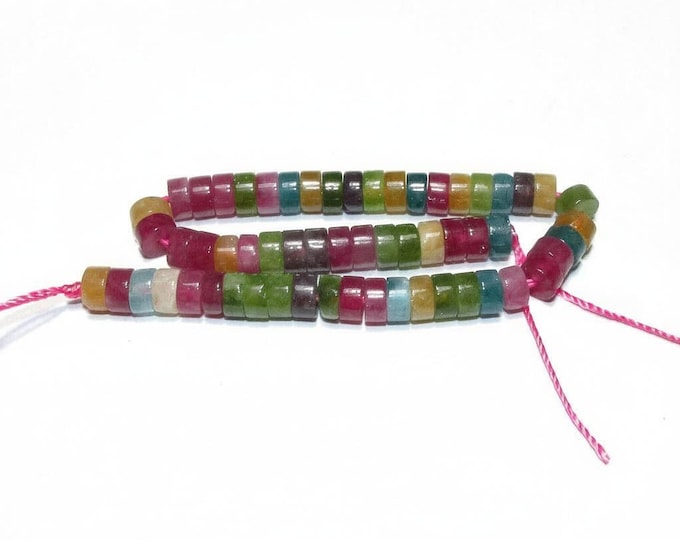 SALE!  Natural Tourmaline Square spacer Beads 3x6mm 1 strand 20cm long (About 52 beads), Natural tourmaline, Jewelry making - 1 strand