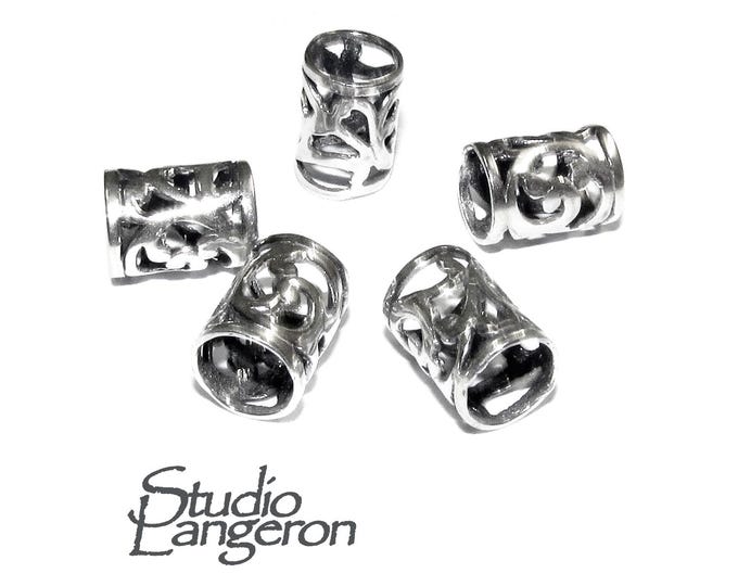925 Sterling silver Bead Tubes size 10.0x5.7mm, tube beads, Jewelry making, tube bracelet, tube necklace, silver tube - 1 piece