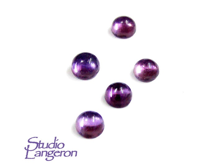 3 mm Amethyst Cabochon Natural Gemstone Calibrated Size, Amethyst Gemstone, Natural gemstone, Round cabochon, Jewelry making - 1 piece