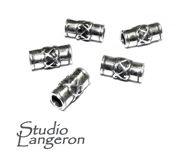 925 Sterling silver Bead Tubes size 9.6x2.6mm, Jewelry making, tube bracelet, tube findings, tube necklace, silver tube, Tubes - 1 piece