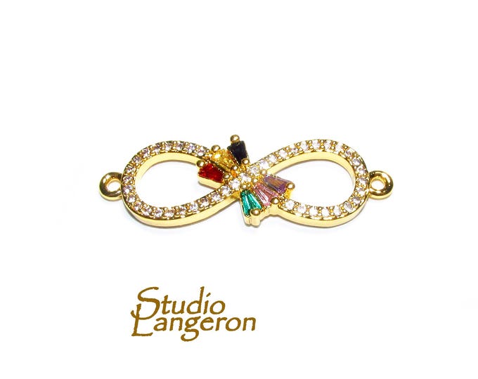 14K Gold filled large connector infinity size 33x11mm, gold filled link component, Jewelry making, Gold filled, Jewelry infinity - 1 piece