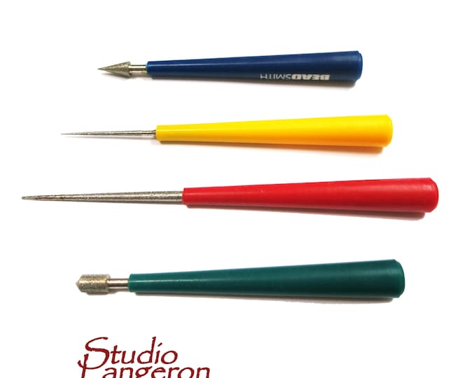Beadsmith BR4 - 4 Pieces Bead Reamer Set, Jewelry tools, Beads, Bead reamer, Tools, Beadsmith, Jewelry making - 1 piece