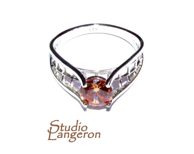 Citrine ring 925 sterling silver size 7, Handmade ring, single copy, 925 sterling silver, Natural Citrine, silver ring, gemstone Citrine