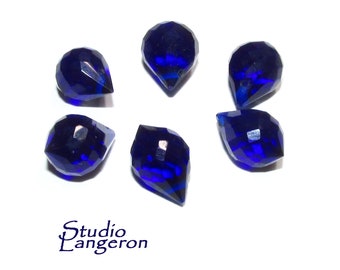 Natural Kyanite Teardrop faceted Beads size 10x7 mm, Kyanite Gemstone, Jewelry making, Natural Gemstone Teardrop beads - 1 piece