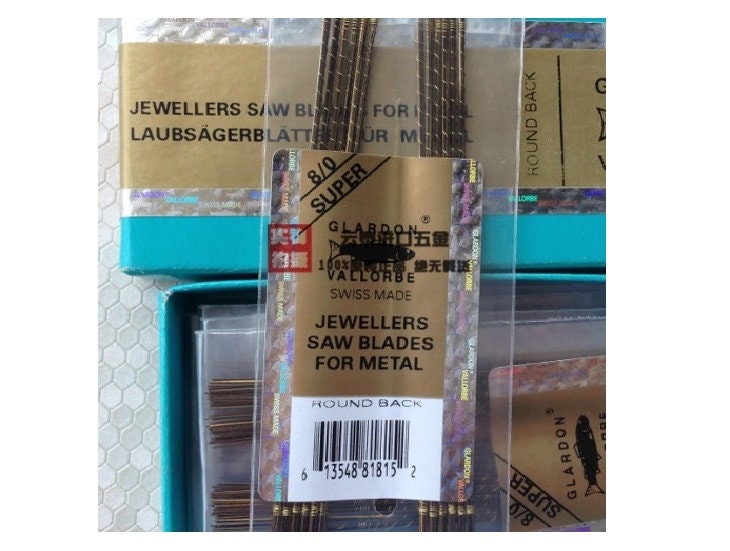 Glardon Jewelers Saw Blades - Sizes 8/0 - 8