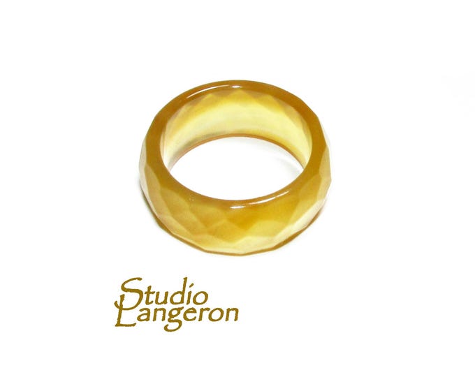 Natural Jade faceted band Ring size 9, Jade stone ring, Band Rings, Natural Gemstone ring, Unisex rings, Solid gemstone