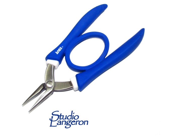 Anex 251 Stainless Rubber Grip Pincers, Large Plier with fine tips Anex 251, Jewelry making, Jewelry tools, Jewelry pliers  - 1 piece