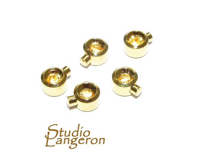 14K Gold filled Crimp Bead one-touch size 3.2x2.5mm, One-touch crimp beads, Jewelry making, Gold filled, Gold filled beads - 1 piece