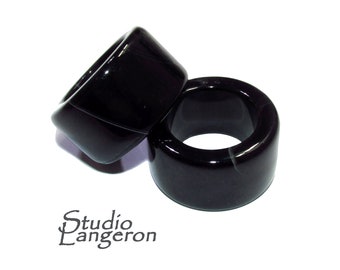 Anillo de banda de ónix negro natural, tamaño 12, 12 1/2, anillo de piedra de ónix negro, anillo de banda, anillo de piedra preciosa natural, anillos unisex, piedra preciosa maciza