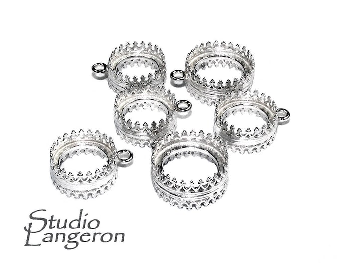 925 sterling silver blank pendant size 12, 14 mm, pendant silver, base pendant, bezel cup, blank pendant, setting, Jewelry making - 1 piece