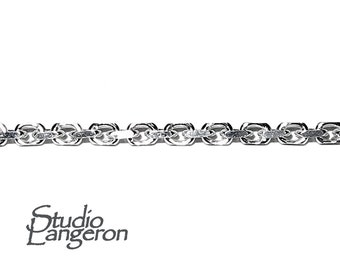 1.8 mm Sterling Silver Diamond Cut Drawn Oval Cable Chain, shiny chain, silver chain, sterling silver chain, Jewelry making - 1 Ft (30 cm)