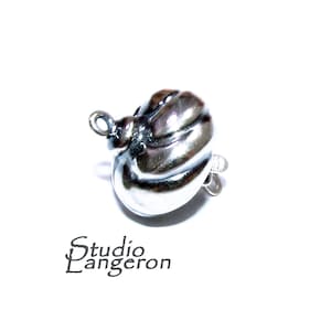 925 Sterling Silber RundEr Sicherheitsverschluss Größe 12 mm, Silber perlenverschluss, Schmuckherstellung, 925 Sterling Silber, Sicherheitsverschluss rund - 1 Stück