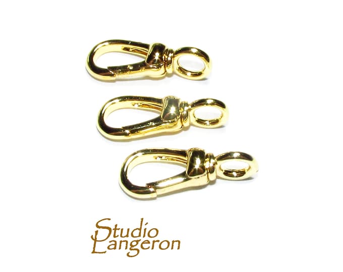 14K Yellow gold filled Albert Fixed Top Closed loop 17.5mm, Gold filled clasp, Albert clasp, 14K Gold filled, Jewelry making - 1 piece