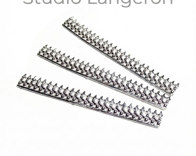 999 Fine silver Casted Bezel wire size 6.8x0.75 cm (2.7 inch), Gallery wire, Setting silver, Gallery pattern, Jewelry making - 1 piece