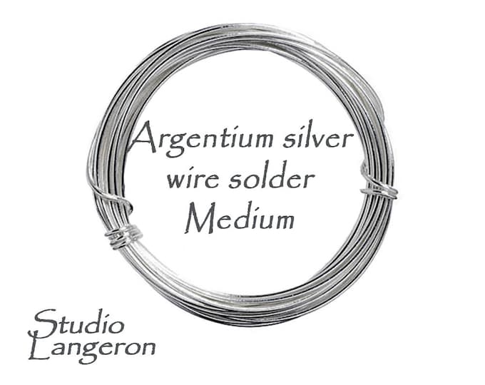 Medium solder argentium silver wire, solder argentium silver, wire silver, argentium solder, Jewelry making, Medium solder - 30 cm (1 Ft)