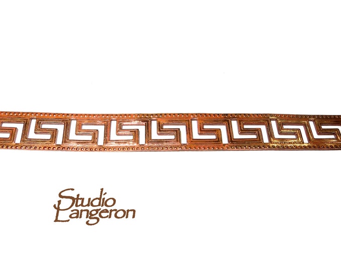 Natural Copper Bezel wire, Gallery wire, Gallery ribbon, Gallery pattern, Natural Copper, Jewelry making, Copper wire - 4 inch (10 cm)