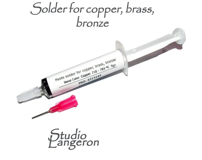 Solder Copper Paste, solder syringe copper, Solder copper, Jewelry making - 1 piece
