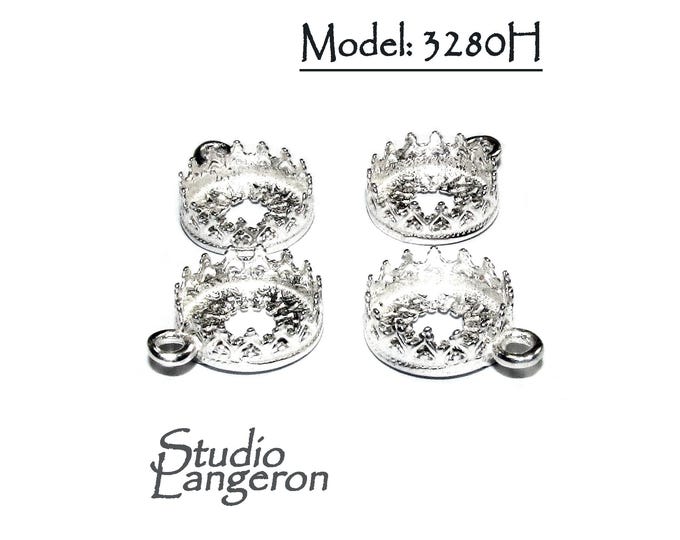 10 mm size 925 Sterling Silver Round Bezel Cups with closed ring, Bezel cup, Jewelry making, Setting, Silver bezel cup - 1 piece