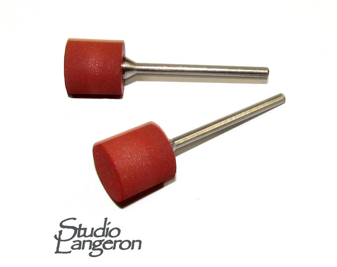 Brown Rubber Silicone Cylinder Polishers, Jewelry tools, medium grit, Jewelry making - 1 piece