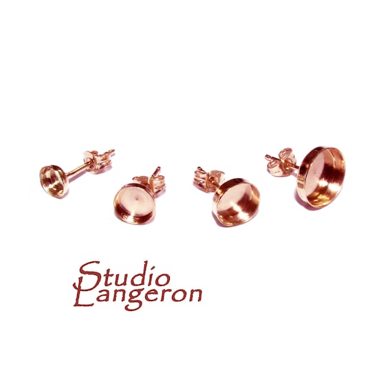 Cabochon Settings, 40 Pieces Stud Earrings Blank Heart Shape