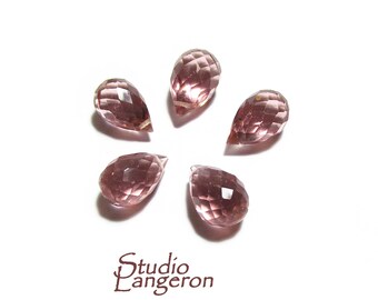 Natural Morganite Teardrop faceted Beads size 9x6 mm, Morganite Gemstone, Jewelry making, Natural Gemstone Teardrop beads - 1 piece