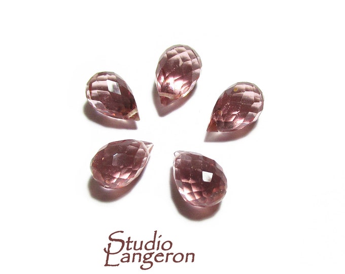 Natural Morganite Teardrop faceted Beads size 9x6 mm, Morganite Gemstone, Jewelry making, Natural Gemstone Teardrop beads - 1 piece